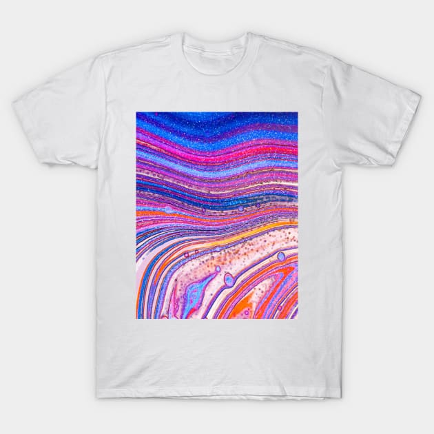 Colorful Glitter Stripes T-Shirt by NewburyBoutique